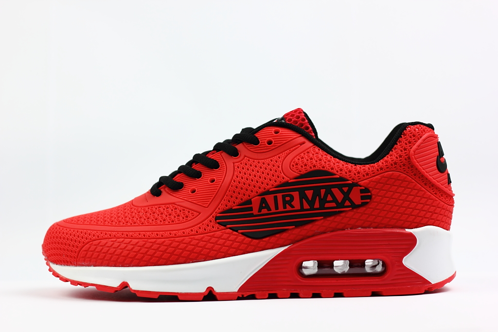 Supreme Nike Air Max 90 Nano Drop Plastic Red Black Shoes - Click Image to Close